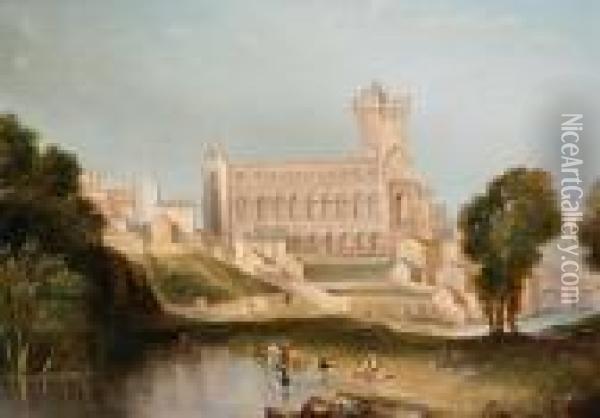 Jedburgh Abbey Oil Painting - David Roberts