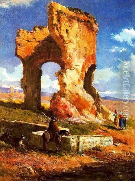 Roman ruins Oil Painting - Mariano Jose Maria Bernardo Fortuny y Carbo
