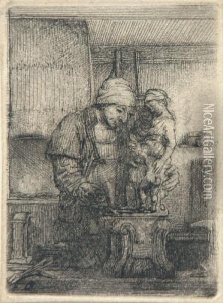 The Goldsmith Oil Painting - Rembrandt Van Rijn