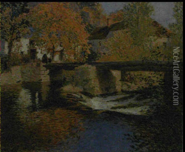 Pont Sur La Riviere Oil Painting - Paul Madeline