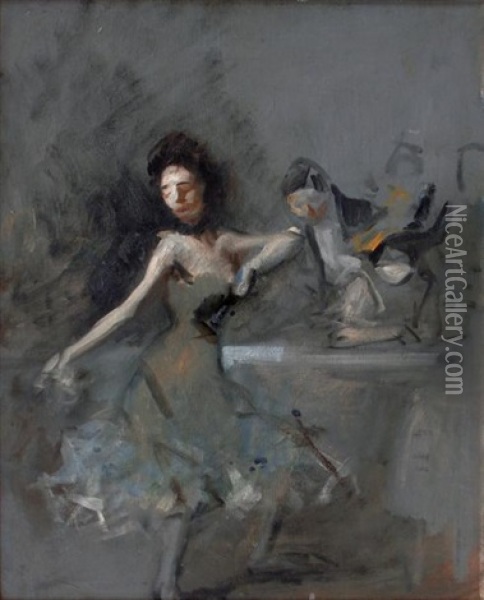 La Femme Ivre Oil Painting - Jean-Louis Forain