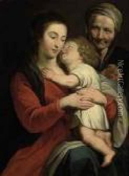 The Virgin And Child With Saint Anne Oil Painting - Peter Paul Rubens