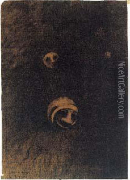 Trois Tetes Astrales Oil Painting - Odilon Redon