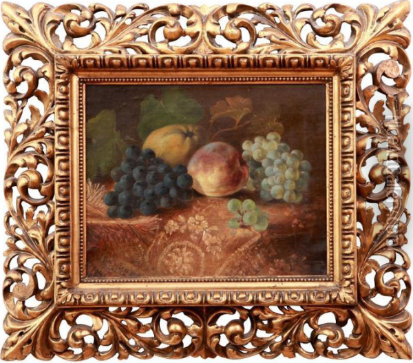 Still-life With Fruit Oil Painting - Bohumil Jaros