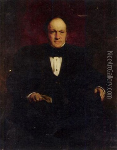 Portrait Of A Gentleman Seated Oil Painting - John Watson Gordon