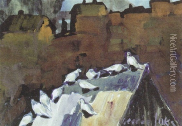 The Dove Cote Oil Painting - George Benjamin Luks