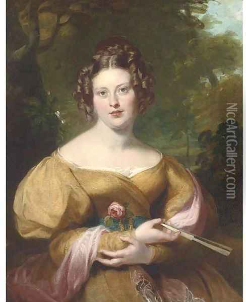 Portrait of Mrs Peel Oil Painting - Benjamin Rawlinson Faulkner