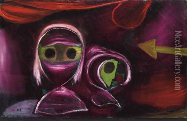 Schicksal Zweier Schwestern Oil Painting - Paul Klee
