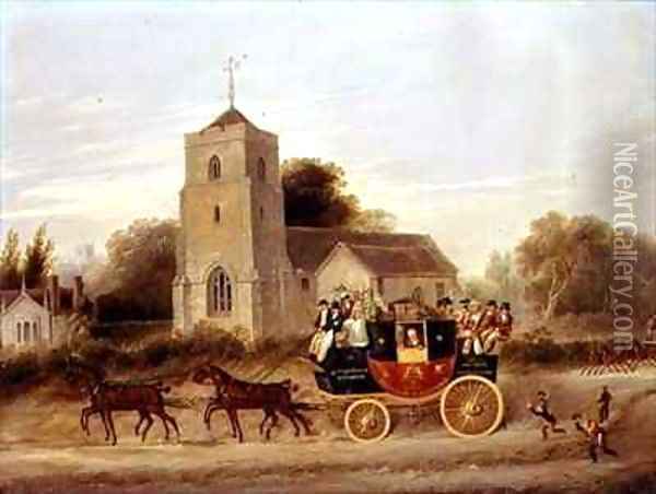 The Emperor Alexander Leicester to Birmingham Coach Oil Painting - Egerton, M.