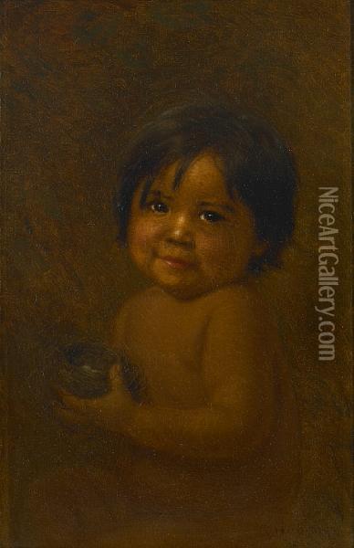 Ellen Duncan As A Baby Oil Painting - Grace Carpenter Hudson