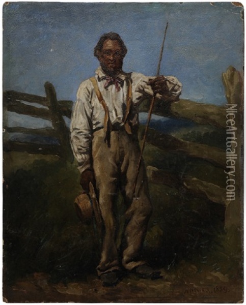 African-american Gentleman Oil Painting - Hugh Newell