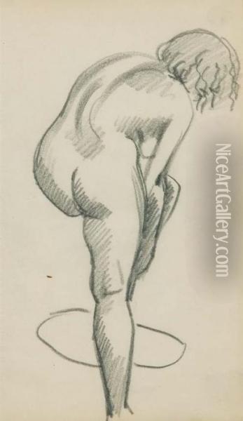 Nudo Femminile, (1914/'18) Oil Painting - Julio Gonzalez