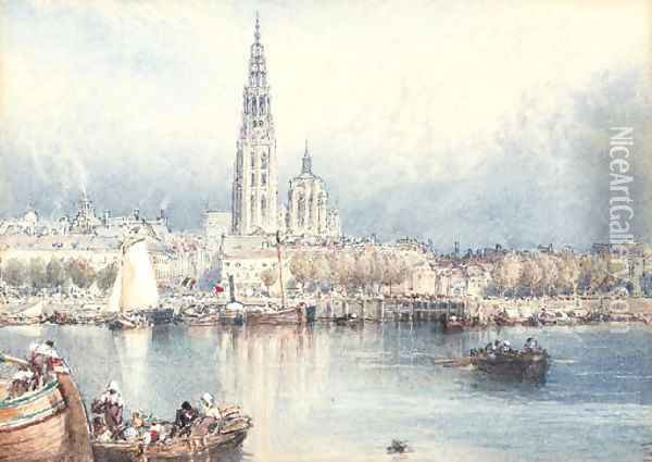 Antwerp Oil Painting - Myles Birket Foster