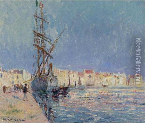 Les Martigues, Le Port De Ferriere Oil Painting - Gustave Loiseau