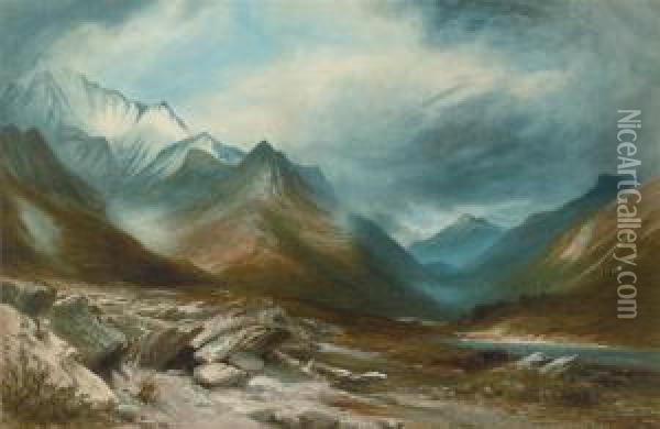 In The Braes Of Balquhidder, Scotland Oil Painting - Edward Matthews