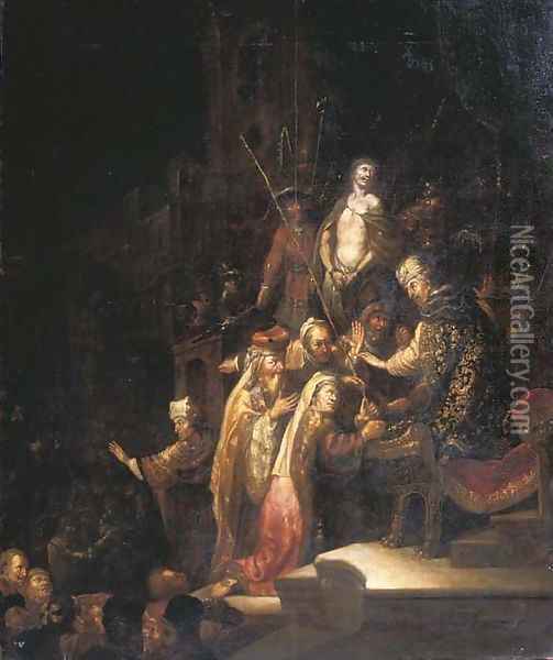 Christ before Pontius Pilate Oil Painting - Rembrandt Van Rijn