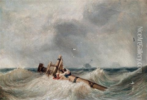 A Wreck On The "firth" Of Forth Oil Painting - Robert Sanderson