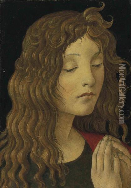 Filipepi, Called Sandro Botticelli Saint John The Baptist - A Fragment Oil Painting - Sandro Botticelli