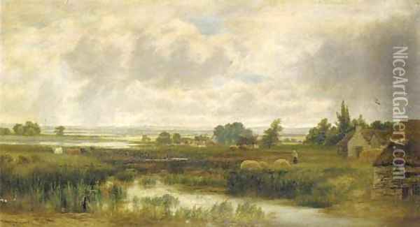 The water meadow Oil Painting - William Beattie Brown