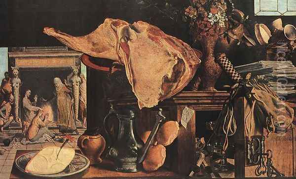 Christ with Maria and Martha Oil Painting - Pieter Aertsen