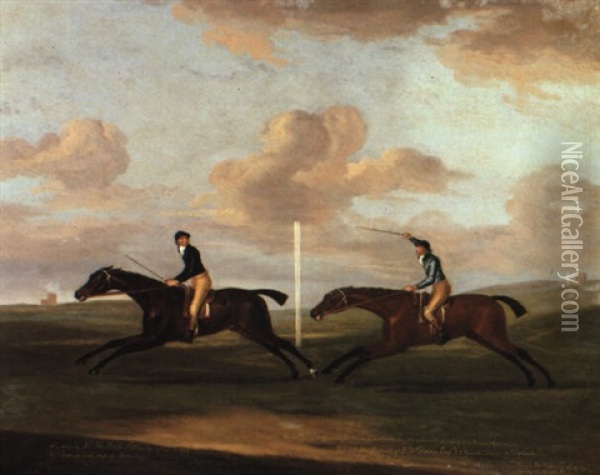 The Race For The King's Plate At Newmarket Won By 'tottnridge' Oil Painting - Francis Sartorius the Elder