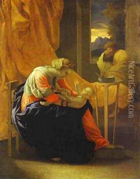 The Holy Family 1641 Oil Painting - Nicolas Poussin