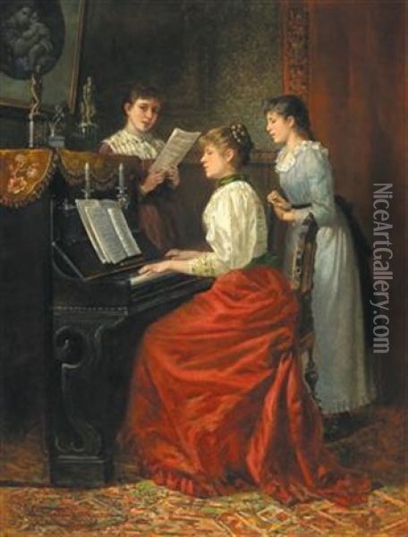 Musical Entertainment Oil Painting - Wilhelm Friedenberg