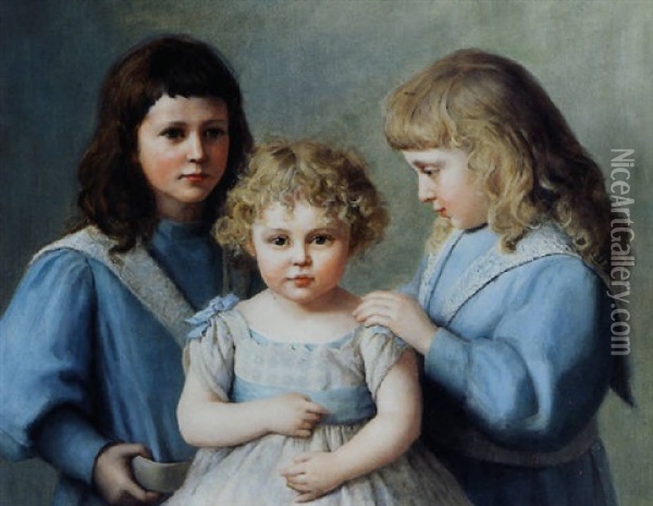 Portrait De Famille Oil Painting - Jean Benner