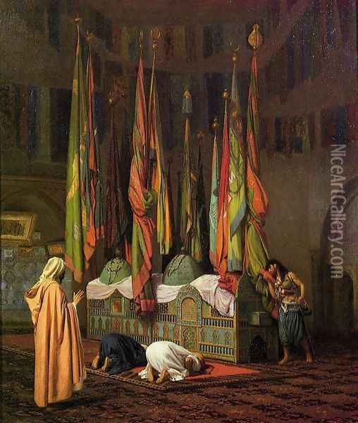 The Sentinel at the Sultan's Tomb Oil Painting - Jean-Leon Gerome