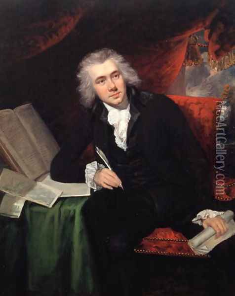 Portrait of William Wilberforce 1759-1833 Aged 29 Oil Painting - John Rising