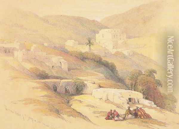 Christian Church of St. George at Lud, ancient Lydda Oil Painting - David Roberts