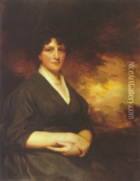 A Portrait Of Miss Hariet Bruhl Oil Painting - Sir Henry Raeburn