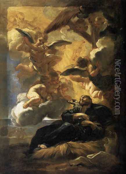 The Vision Of St Francis Xavier 1675 Oil Painting - Baciccio II