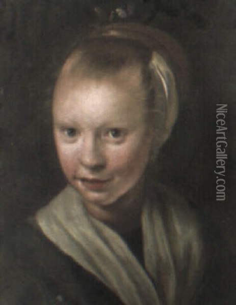 Young Girl Oil Painting - Nicolaes Maes
