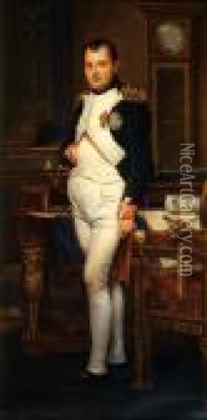 Emperor Napoleon In His Study Of The Tuilerie Palace Oil Painting - Jacques Louis David