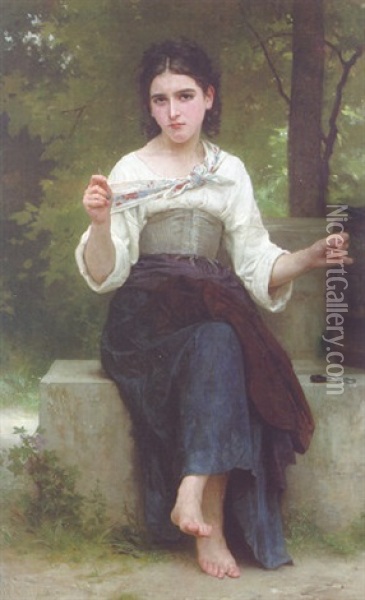 La Jeune Ouvriere Oil Painting - William-Adolphe Bouguereau