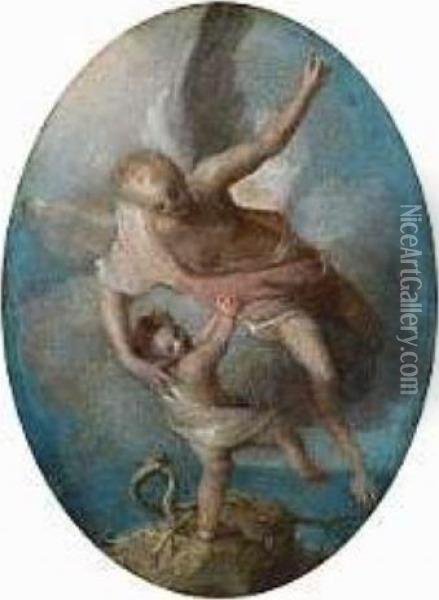 The Guardian Angel Oil Painting - Ignazio Stern