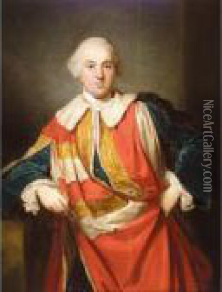 Portrait Of Richard Edgcumbe, 2nd Baron Edgcumbe (1716-1761) Oil Painting - Sir Joshua Reynolds