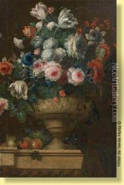 Vasque Fleurie Sur Oil Painting - Anton Reumonte