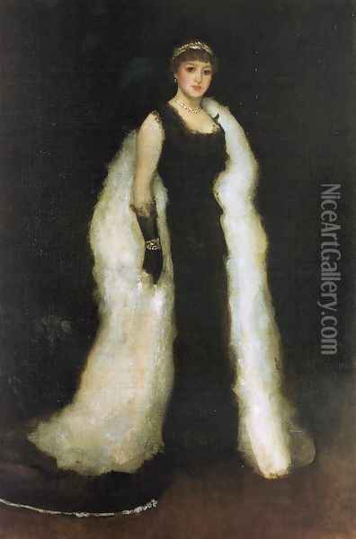 Arrangement in Black, No.5: Lady Meux Oil Painting - James Abbott McNeill Whistler