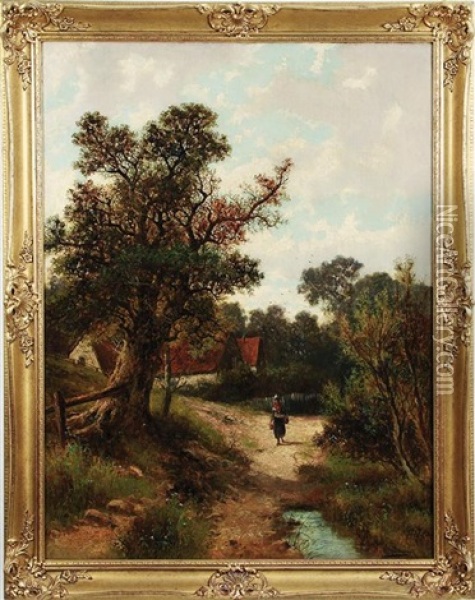 Gomshall, Avenue, Surrey (pair) Oil Painting - William Frederick Hulk