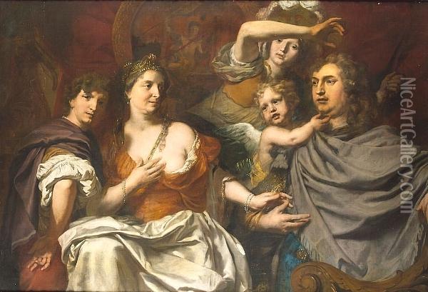 An Allegorical Portrait Of A Family Oil Painting - Gerard de Lairesse