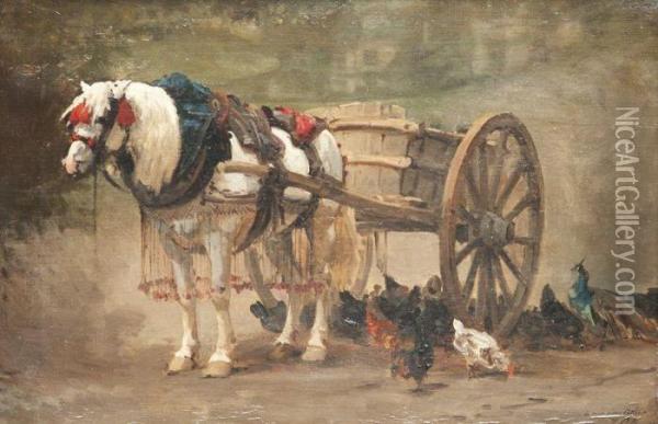 La Charrette Oil Painting - Isidore Alexandre Augustin Pils