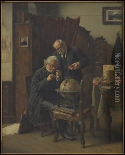 The Academicians Oil Painting - Anton Eduard Mueller