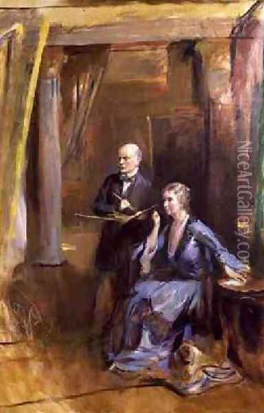 Portrait of the Artist and his Wife Oil Painting - Philip Alexius De Laszlo