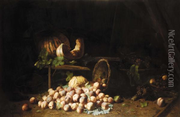 Ricordi Di Un'autunno Oil Painting - Francesco Gonin