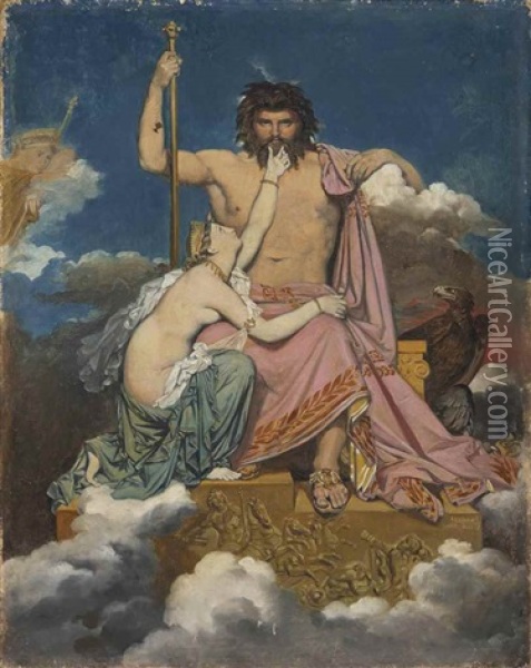 Jupiter Et Thetis Oil Painting - Jean-Auguste-Dominique Ingres