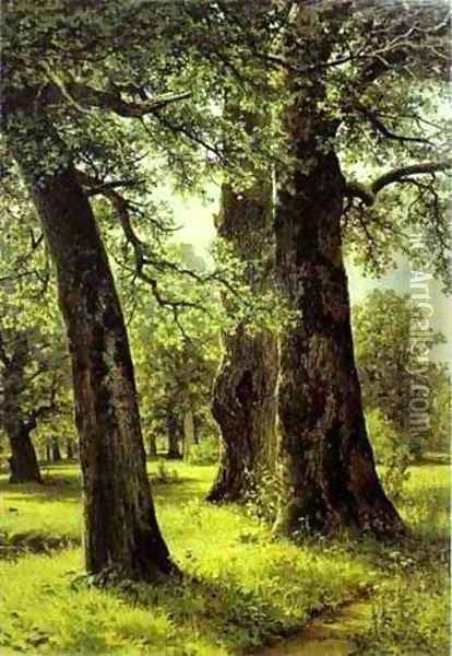 Oaks 1887 Oil Painting - Ivan Shishkin