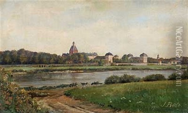 Schloss Philipsruhe (hanau) Oil Painting - Johannes Bode