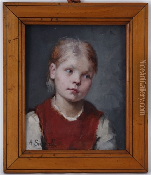 Portrait De Fillette Oil Painting - Amanda Sidwall